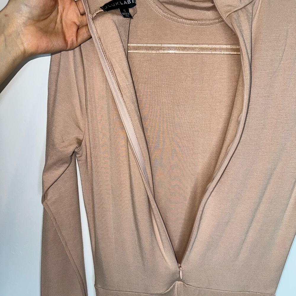 JLUXLABEL Chic Nude Jumpsuit - Picture 16 of 16